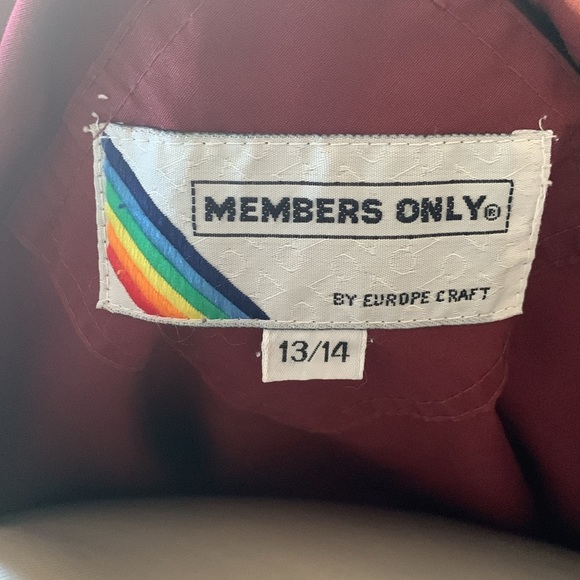 Beautiful Gently Loved Vintage Members Only Jacket Rainbow Tag **Unisex** - Picture 3 of 10